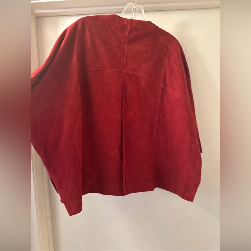georgio & mario jacket suede 3/4 sleeve burgundy sz fr36 usa m - Picture 7 of 9